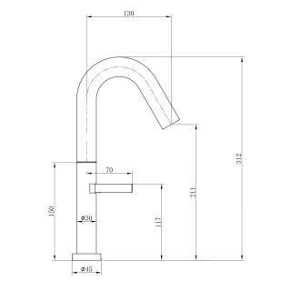 Смеситель для раковины Wonzon & Woghand WW-6068-MB чёрный матовый